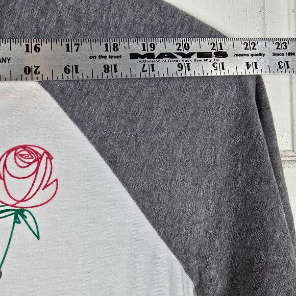 Disney Parks Beauty and the Beast Baseball Style‎ Shirt XL Women's 3/4 Sleeves - Picture 5 of 8